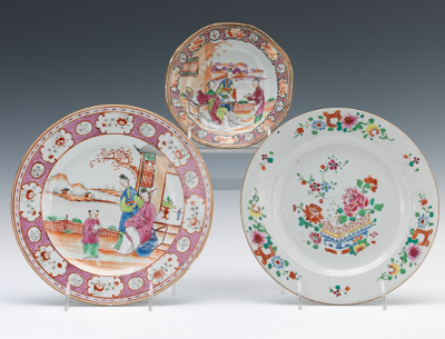 Three Famille Rose Export Porcelain