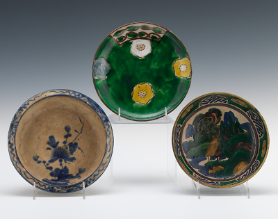 Three Pieces of Japanese Kutaniware