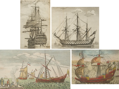 A Collection of Four Antique Maritime 131e10