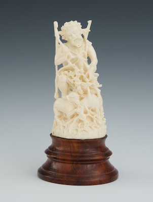 A Continental Carved Ivory Hunting 131e46