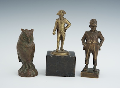 Three Miniature Bronzes Lot includes