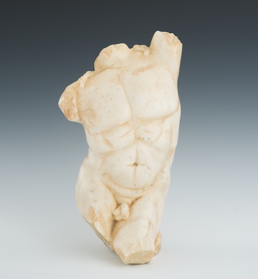 An Italian Carved Marble Male Torso 131e44