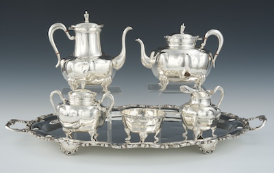 A Mexican Sterling Silver Tea Service