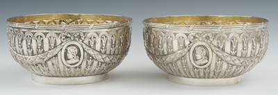 A Pair of German Silver Repousse