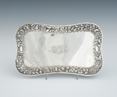 A Sterling Silver Repousse Tray 131e82
