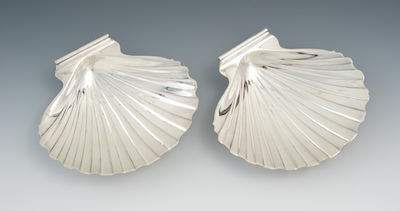 A Pair of Shell Shape Sterling