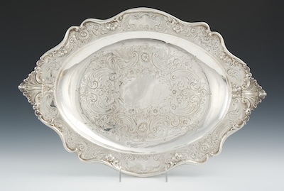 A Large Heavy Sterling Silver Tray 131e8e