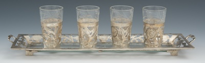 A Silver Overlay Shot Glass and 131e8b