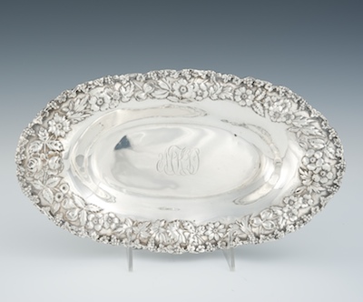 A Sterling Silver Repousse Oval
