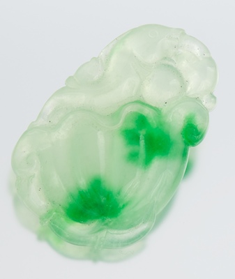 A Carved Jadeite Pendant Chinese