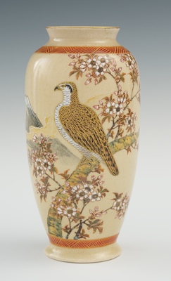 A Japanese Satsuma Eagle Vase Taisho