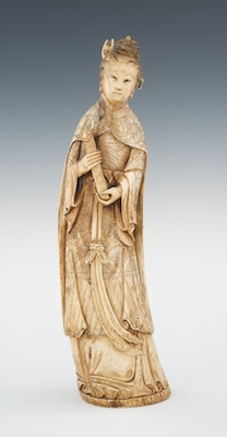 A Large Carved Ivory Empress Figure 131f59