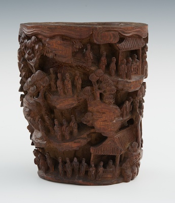 A Carved Bamboo Brushpot Carved 131f77