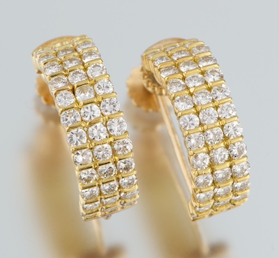 A Pair of Estate Diamond Ear Clips 18k