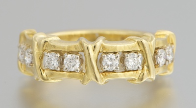 A Ladies' 18k Gold and Diamond