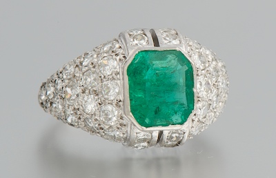 A Platinum Emerald and Diamond 131fce