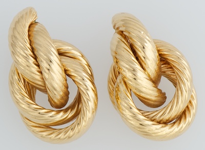 A Pair of 14k Gold Looped Design