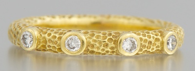 A Ladies' 18k Gold and Diamond