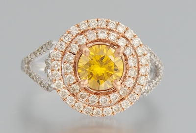 A Ladies' Yellow Diamond and Two