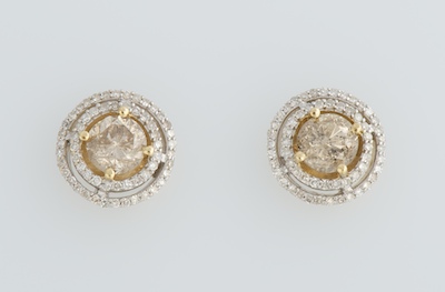 A Pair of Diamond Earrings 14k 131ff8