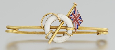 An English Gold and Enamel Pin 132000