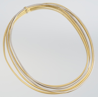 An Italian Two Tone 18k Gold Necklace 132008