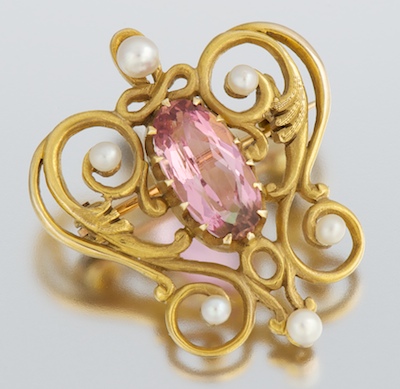 A Victorian Style Pink Quartz and 132019