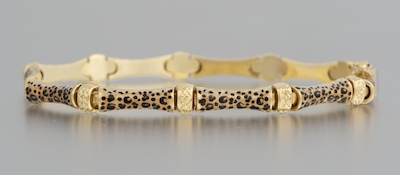 A Ladies' Enamel and Gold Bracelet