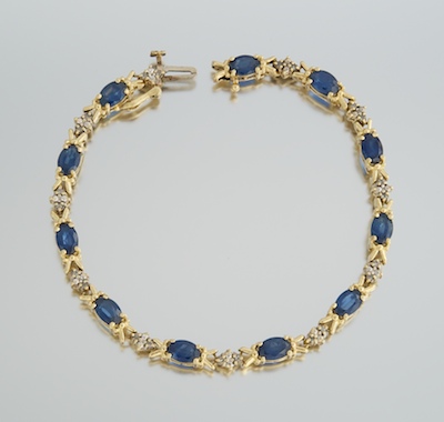 A Ladies' Sapphire and Diamond