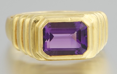 An 18k Gold and Amethyst Ring 18k 132033