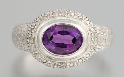 A Ladies' Amethyst and Diamond