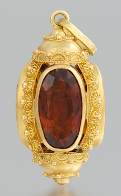 An Italian 18k Gold and Citrine