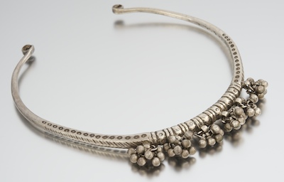 An Ethnographic Silver Choker Necklace