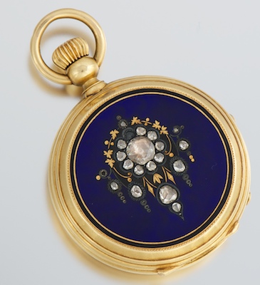 An Antique 18k Gold Enamel and