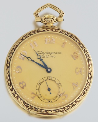 A Jules Jurgensen 18k Gold Open