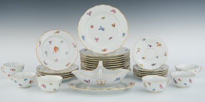 A Meissen Twenty-Nine Piece Porcelain