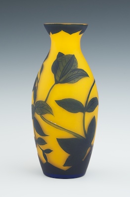 A Blue and Yellow Cameo Glass Vase 132116