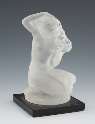 A Lalique Glass Female Figure Molded 13212b