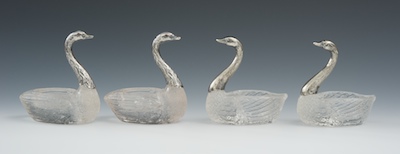 Two Pair Molded Glass and Sterling
