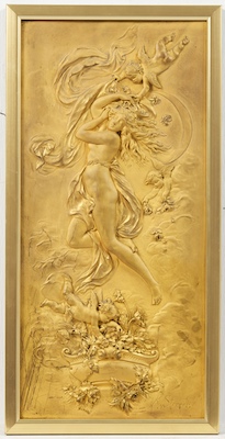 A Framed Austrian Gilt Metal Relief 132142