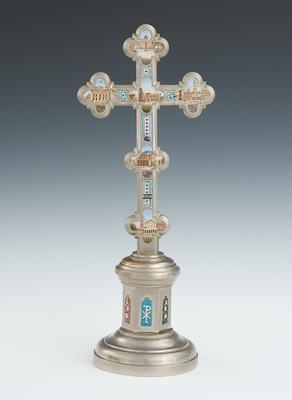 Italian Micro Mosaic Cross 19th