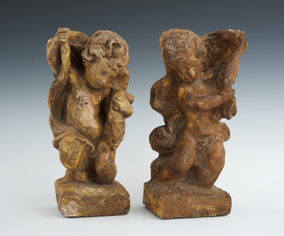 A Pair of Mirror Image Putti Cast