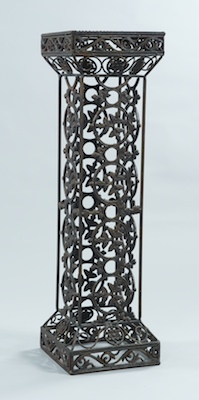 A Cast Iron Garden Pedestal Standing