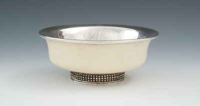 A Turned Ivory Bowl with Silver 132174