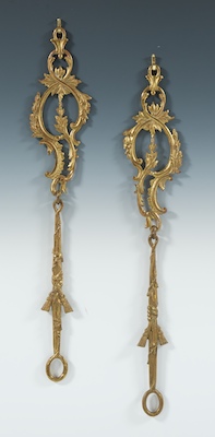 A Pair of Rococo Style Gilt Brass