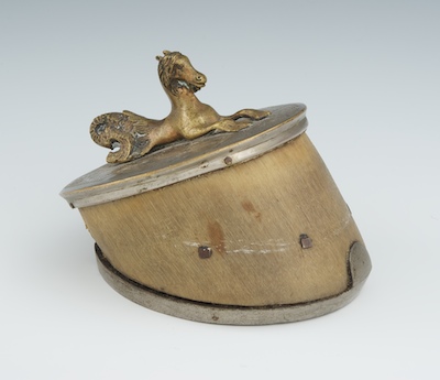 A Silver Plate Mounted Horse Hoof