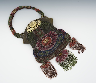 An Art Nouveau Design Beaded Purse