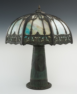 A Wilkinson Glass Panel Table Lamp and