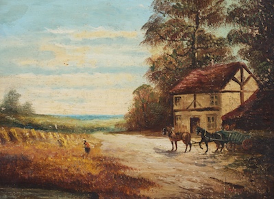 British School (19th Century) Farm