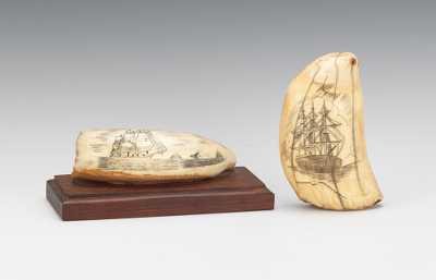 Two Pieces of Scrimshaw Two scrimshaw 13499f